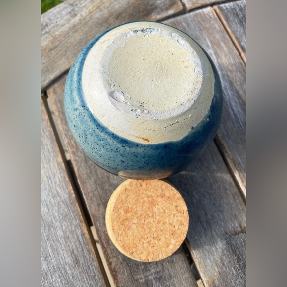 "GREEN FEES" Tumbleweed Pottery Handcrafted in North Carolina Cork Top Golf Bank - Picture 6 of 8